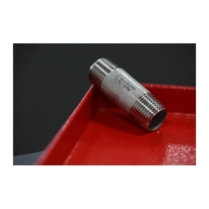RS PRO Stainless Steel Pipe Fitting Straight Circular Nipple Male Threaded 1/2 in x Male Threaded 1/2 in 499-3243