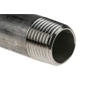 RS PRO Stainless Steel Pipe Fitting Straight Circular Nipple Male Threaded 1/2 in x Male Threaded 1/2 in 499-3243