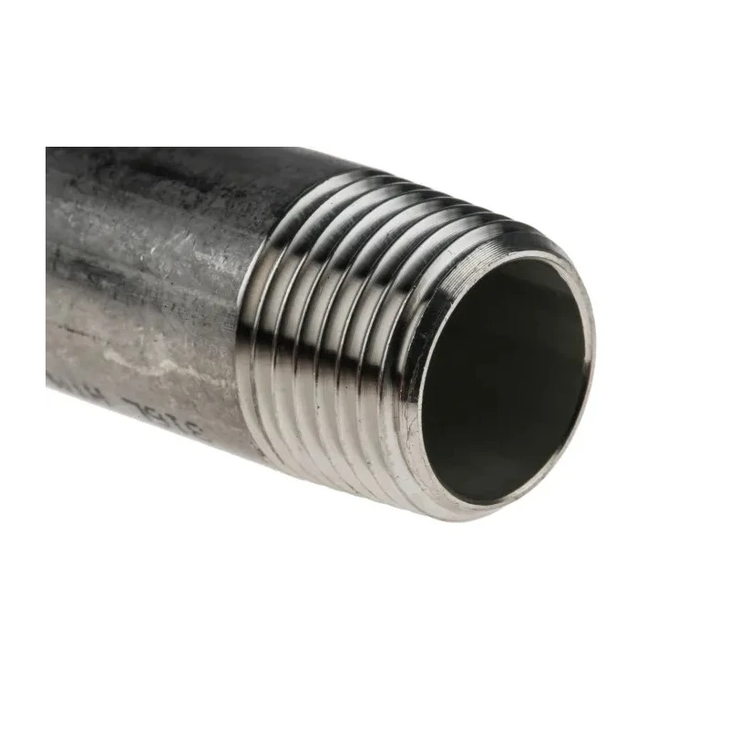 RS PRO Stainless Steel Pipe Fitting Straight Circular Nipple Male Threaded 1/2 in x Male Threaded 1/2 in 499-3243