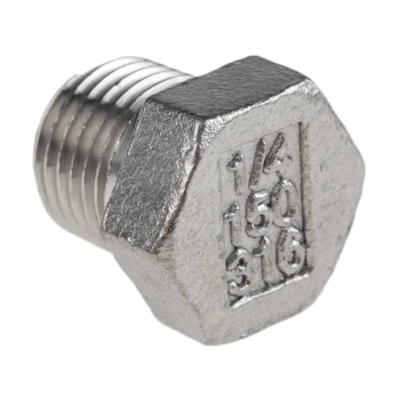 RS PRO Stainless Steel Pipe Fitting Hexagon Plug Male Threaded 1/4 in 316 Stainless Steel 150 lbs 499-3394