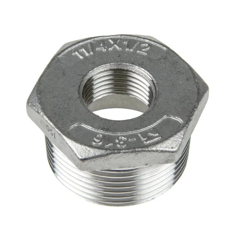 RS PRO Stainless Steel Pipe Fitting Straight Hexagon Bush Male R Threaded 1-1/4 in x Female G Threaded 1/2 in 499-3552
