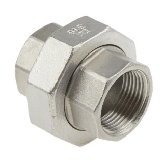 RS PRO Stainless Steel Pipe Fitting Straight Octagon Union Female G Threaded 3/4 in x Female G Threaded 3/4 in 499-3502