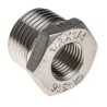 RS PRO Stainless Steel Pipe Fitting Straight Hexagon Bush Male Threaded 1/2 in x Female G Threaded 1/4 in 499-3451