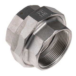 RS PRO Stainless Steel Pipe Fitting Straight Union Female G Threaded 2 in x Female G Threaded 2 in 499-3704