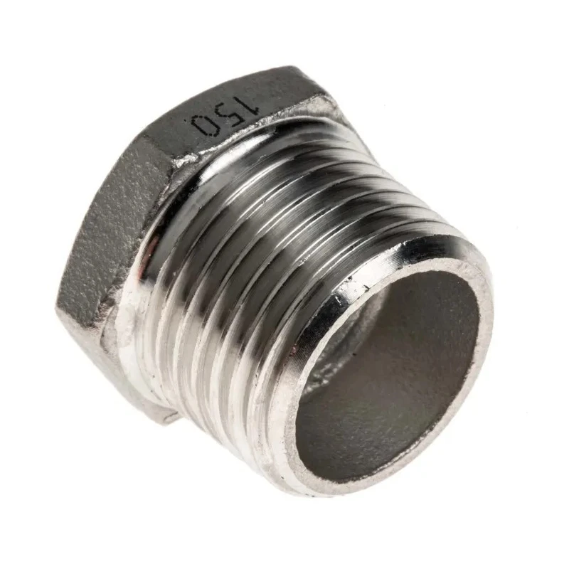 RS PRO Stainless Steel Pipe Fitting Straight Hexagon Bush Male Threaded 1/2 in x Female G Threaded 1/4 in 499-3451
