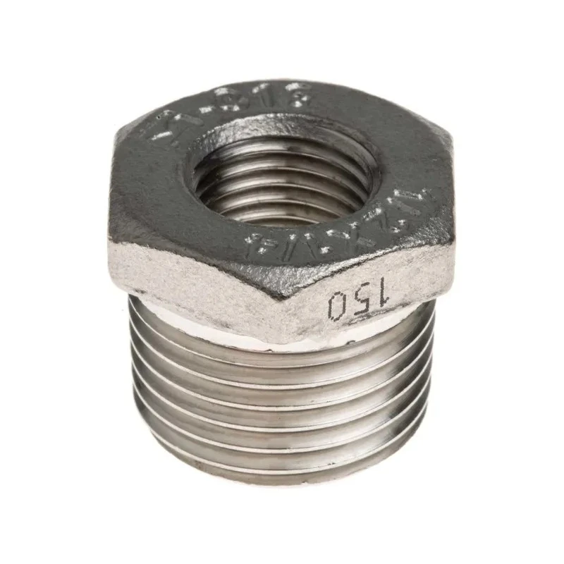 RS PRO Stainless Steel Pipe Fitting Straight Hexagon Bush Male Threaded 1/2 in x Female G Threaded 1/4 in 499-3451