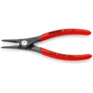 Knipex Precision 1-Piece Circlip Plier, 140mm Overall Length, Straight Jaw, Plastic Coated Handle 49 11 A1