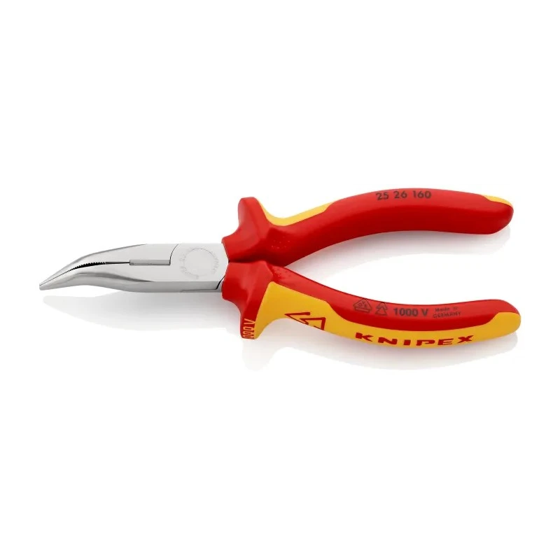 Knipex Long Nose Plier Radio Type Insulated Comfort Grip 160mm Overall Length, 50mm Jaw, VDE 1000V Approved 25 26 160