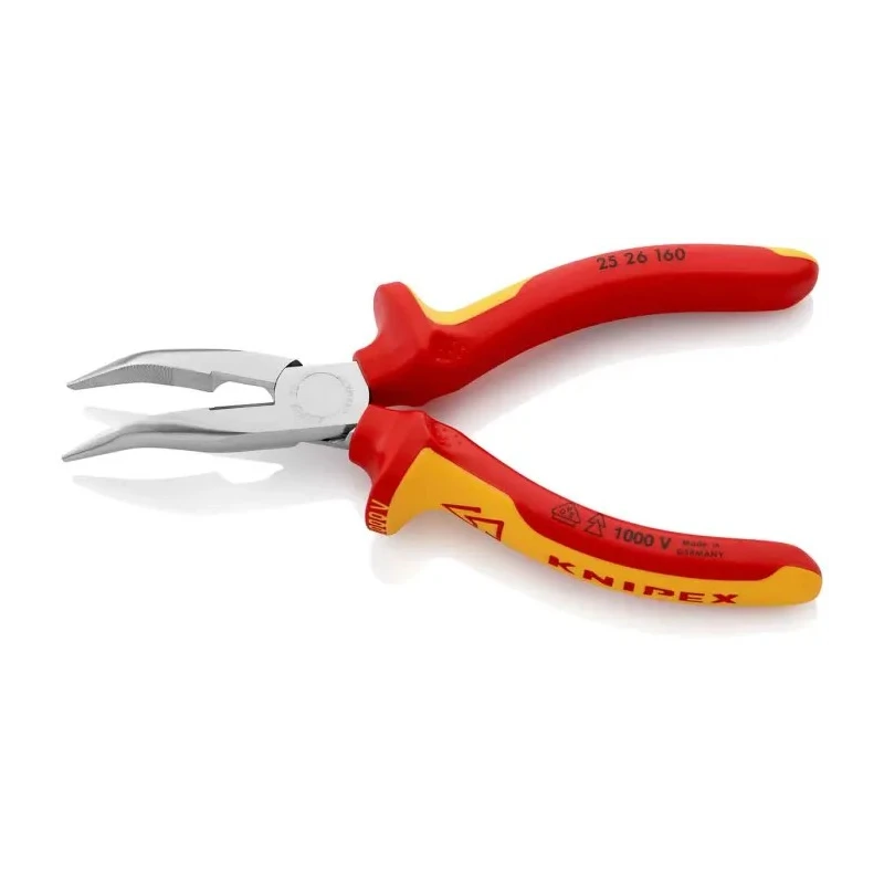 Knipex Long Nose Plier Radio Type Insulated Comfort Grip 160mm Overall Length, 50mm Jaw, VDE 1000V Approved 25 26 160