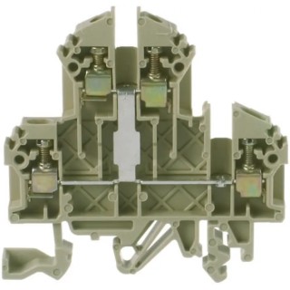 RS PRO DIN Rail Terminal Block Brown, 0.2mm² to 2.5mm² Cable CSA, 2-Level, Screw Termination, 24A, 500V 501-994