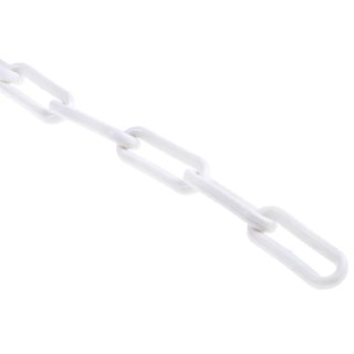 RS PRO White and Red Polypropylene Safety Barrier Chain 8mm Diameter 25m Length 503-679