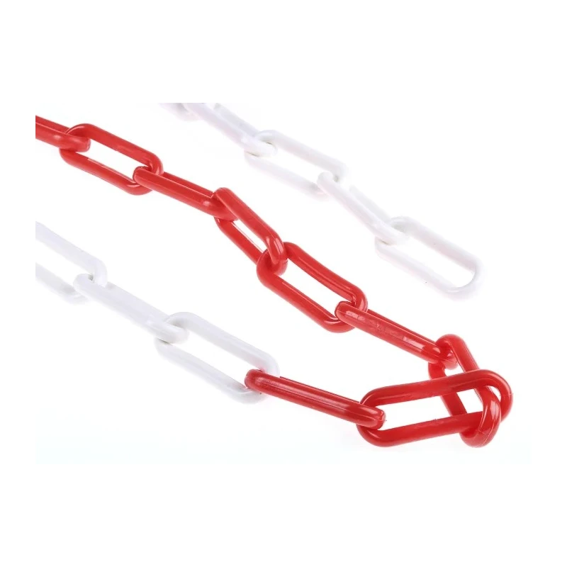 RS PRO White and Red Polypropylene Safety Barrier Chain 8mm Diameter 25m Length 503-679