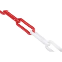 RS PRO White and Red Polypropylene Safety Barrier Chain 8mm Diameter 25m Length 503-679