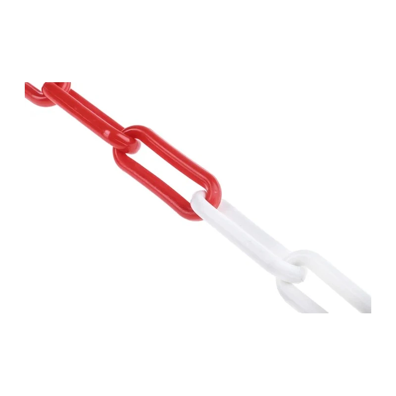 RS PRO White and Red Polypropylene Safety Barrier Chain 8mm Diameter 25m Length 503-679