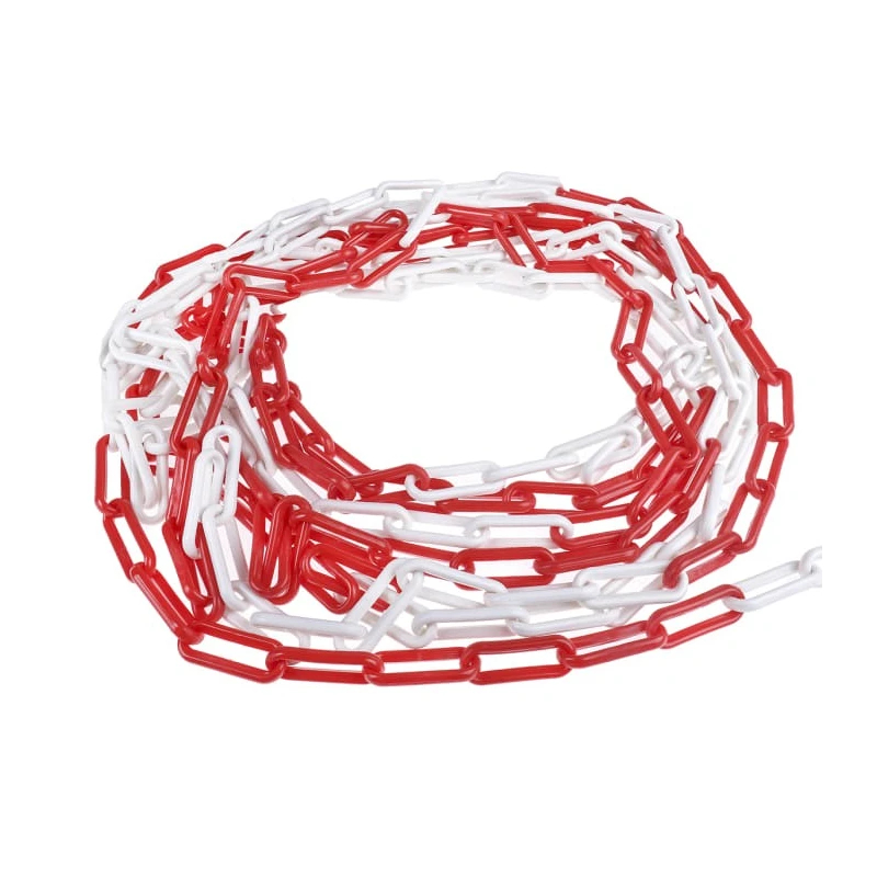RS PRO White and Red Polypropylene Safety Barrier Chain 8mm Diameter 25m Length 503-679