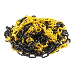 RS PRO Yellow and Black Polypropylene Barrier Chain, 25m Length, 8mm Diameter 503-685