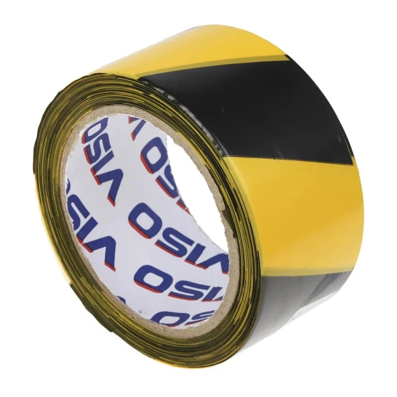 RS PRO Black, Yellow High Density Polyethylene 50 mm x 100 m Hazard Barrier Tape 0.02 mm Thickness 503-708