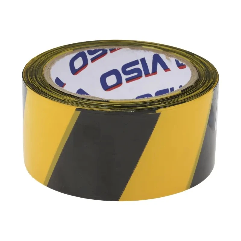RS PRO Black, Yellow High Density Polyethylene 50 mm x 100 m Hazard Barrier Tape 0.02 mm Thickness 503-708