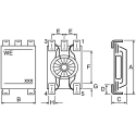Wurth Elektronik Surface Mount Common Mode Line Filter 220 μH Sectional Winding ±40% 300mA 105°C WE-SL1 744212221