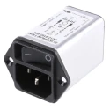 Schurter 250V AC 6A Panel Mount IEC Connector Male Quick Connect DC12.4102.001