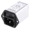 Schurter 250V AC 6A Panel Mount IEC Connector Male Quick Connect DC12.4102.001