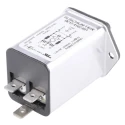 Schurter 250V AC 6A Panel Mount IEC Connector Male Quick Connect DC12.4102.001