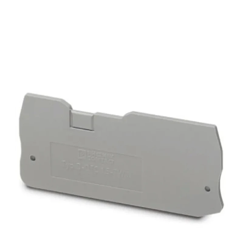 Phoenix Contact Clipline Series Grey Polyamide End Cover for Use with DIN Rail Terminal Blocks 3205190
