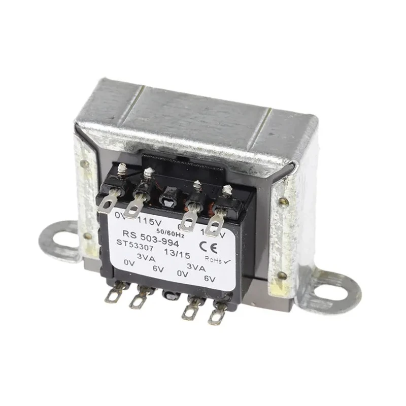RS PRO 2 Output 6 VA Chassis Mount Transformer 2 x 115 V ac Primary, 6 V ac Secondary, CE, RoHS, AS/NZS 61558.1, 503-994
