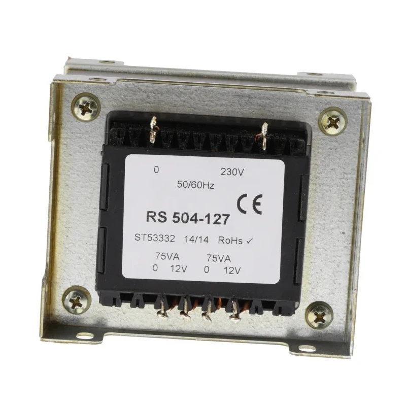 RS PRO 2 Output 150 VA Chassis Mount Transformer 230 V ac Primary, 12 V ac Secondary, 50-60Hz, Poland 504-127