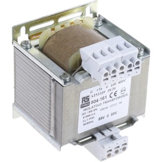 RS PRO 1 Output 100 VA Isolation Transformer, 55 – 0 - 55V AC, IEC61558-2-4 504-161