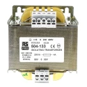 RS PRO 1 Output 200 VA Isolation Transformer, 55 – 0 - 55V AC, IEC61558-2-4, Model 504-133