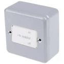 MK Electric Silver Metal Clad Fan Isolator Switch 10A 250V IP2X Surface Mounting K2857 ALM