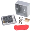 MK Electric Silver Metal Clad Fan Isolator Switch 10A 250V IP2X Surface Mounting K2857 ALM