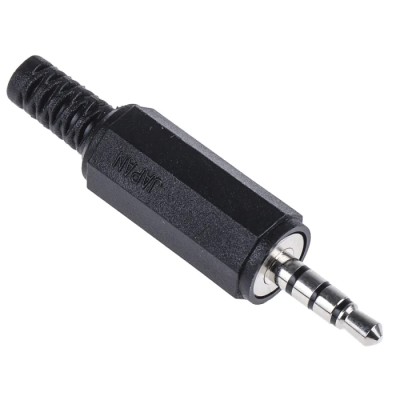 Lumberg 3.5 mm Cable Male 4-Way Stereo Jack Connector, 1A Current, Solder Termination 1532 02