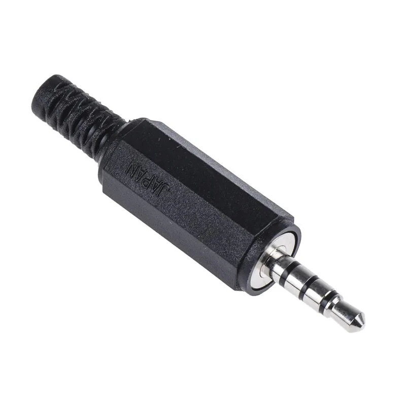 Lumberg 3.5 mm Cable Male 4-Way Stereo Jack Connector, 1A Current, Solder Termination 1532 02