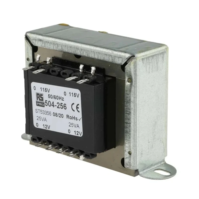 RS PRO 2 Output 50 VA Chassis Mount Transformer, 2 x 115 V ac Primary, 12 V ac Secondary, IECBSEN 615586, RoHS 504-256