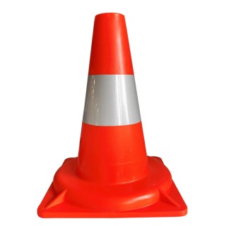 RS PRO Orange and White Polypropylene Reflective Traffic Cone 300 mm 503-681