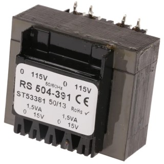 RS PRO 24 V ac 2 Output Through Hole PCB Transformer IECBSEN 615586 RoHS CE ASNZS 61558.1 504-391