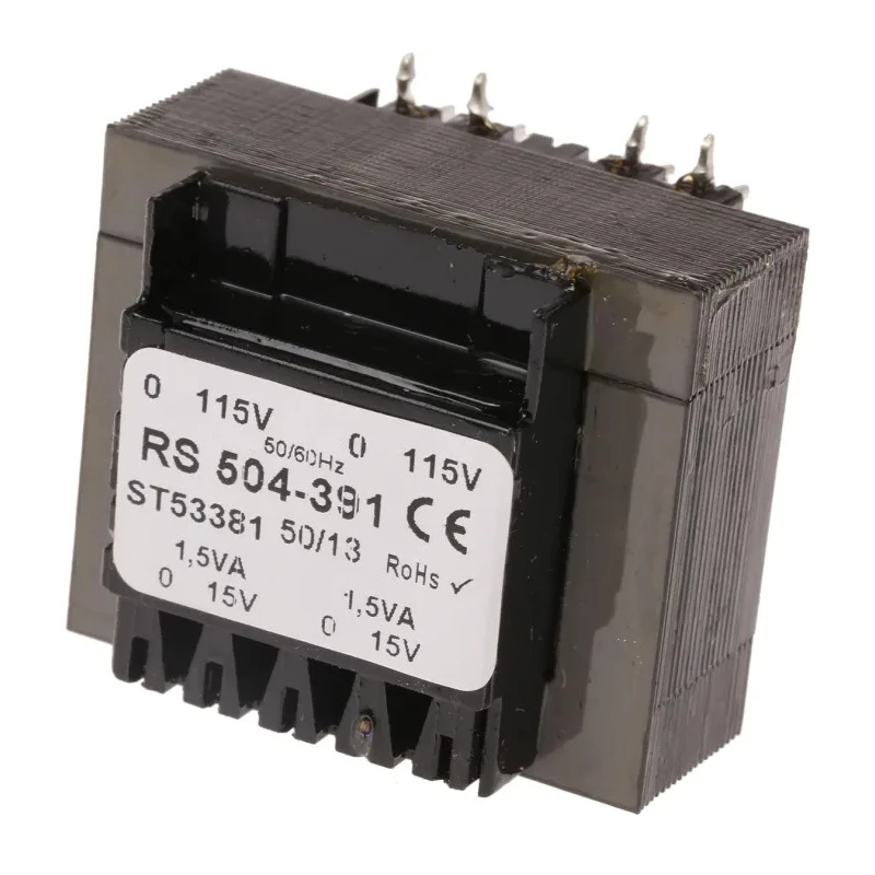 RS PRO 24 V ac 2 Output Through Hole PCB Transformer IECBSEN 615586 RoHS CE ASNZS 61558.1 504-391