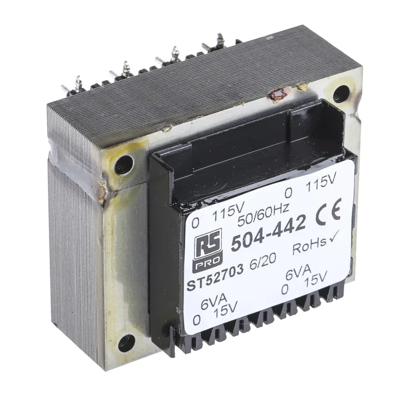 RS PRO PCB Transformer 24 V ac 2 Output Through Hole Mount, 12 VA, IEC/BS/EN 61558-1, AS/NZS 61558.1, IEC/BS/EN 504-442
