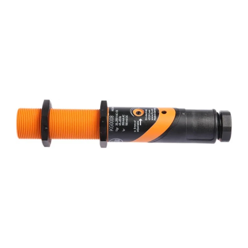 ifm electronic Threaded Barrel Capacitive Proximity Sensor M18 x 1 8 mm Detection 2-Wire 100mA 350mA 250V KG0008