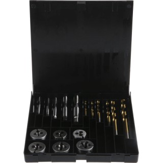 RS PRO 18 Piece HSS Tap, Die & Drill Set, Thread Size M3 to M10, ISO 529 Standard 506-4267