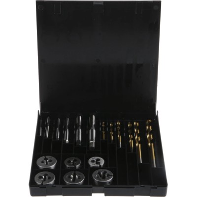RS PRO 18 Piece HSS Tap, Die & Drill Set, Thread Size M3 to M10, ISO 529 Standard 506-4267