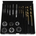 RS PRO 18 Piece HSS Tap, Die & Drill Set, Thread Size M3 to M10, ISO 529 Standard 506-4267