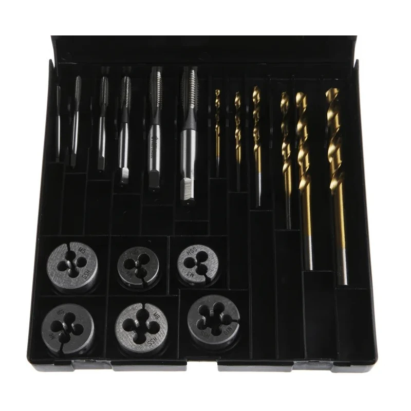 RS PRO 18 Piece HSS Tap, Die & Drill Set, Thread Size M3 to M10, ISO 529 Standard 506-4267