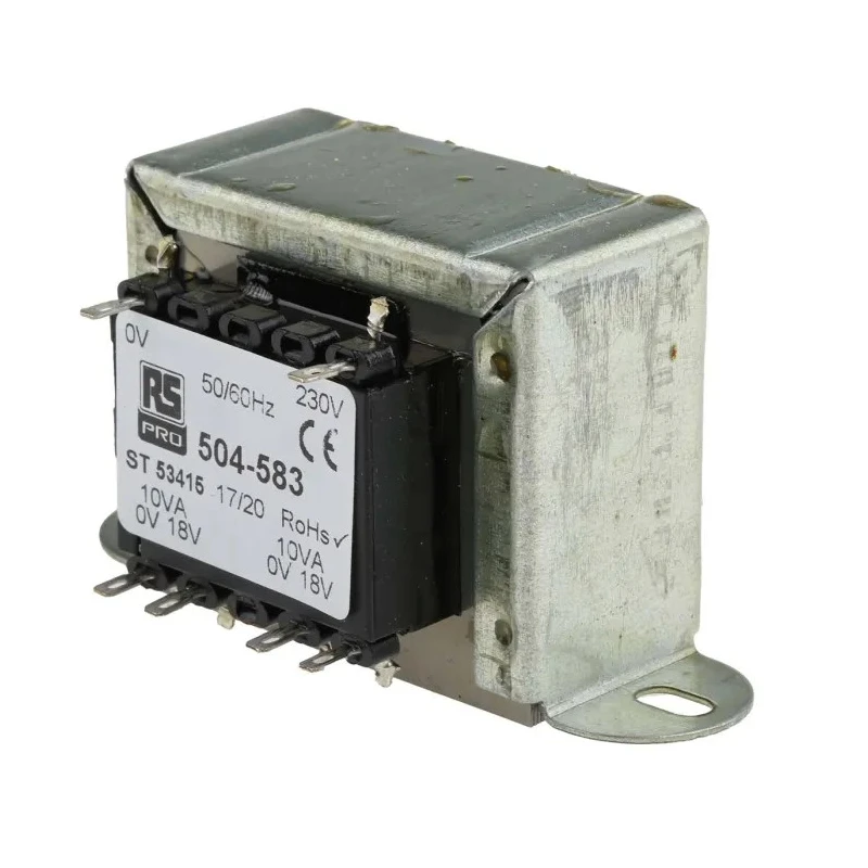 RS PRO 2 Output 20 VA Chassis Mount Transformer, 230 V ac Primary, 18 V ac Secondary, IECBSEN 61558-6, RoHS, ASNZS 504-583
