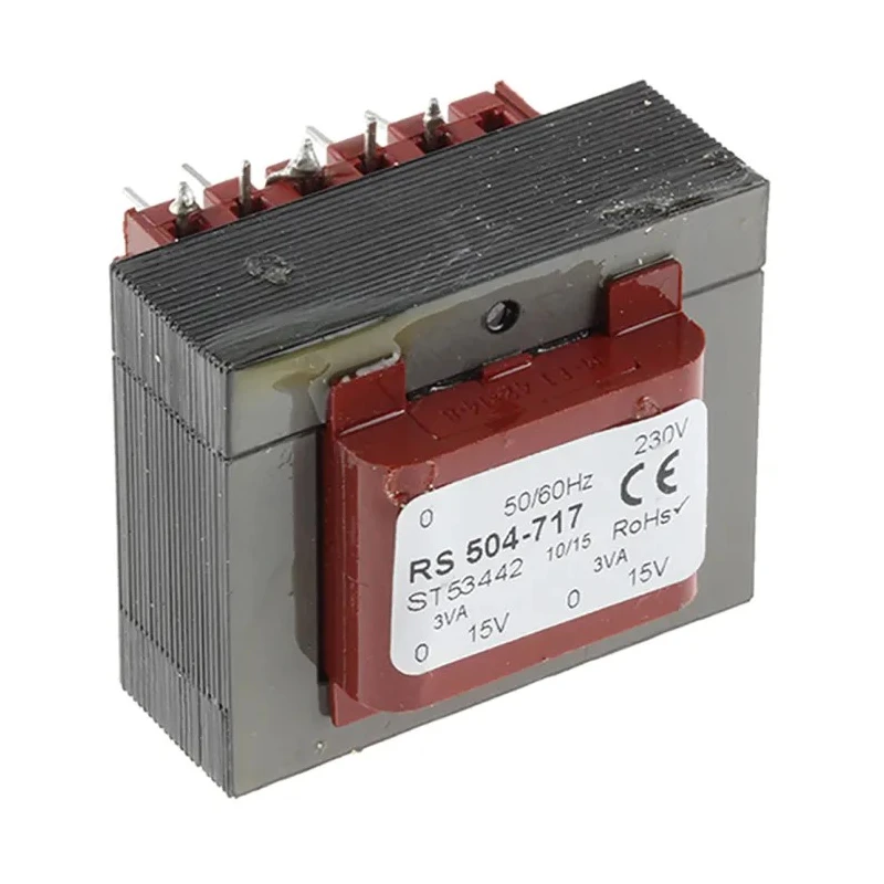 RS PRO 6 to 15 V ac 2 Output Through Hole PCB Transformer, CE, IEC/BS/EN 61558-1, RoHS Certified, IEC/BS/EN 504-717