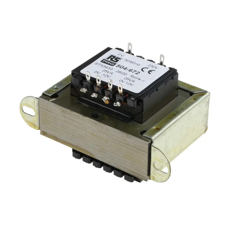 RS PRO 2 Output 50 VA Chassis Mount Transformer, 12 V ac, IECBSEN 615586, ASNZS 61558.1, RoHS, IECBSEN 615581, CE 504-672