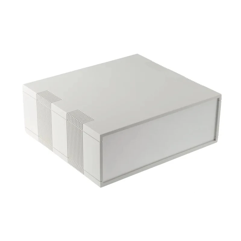 RS PRO Grey ABS Desktop Enclosure, 250 mm Length, 275 mm Width, 100 mm Height, UL 94 HB Flame Resistant 504-754