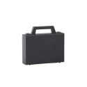 RS PRO Plastic Transit Case 141 mm x 127 mm x 31 mm, Polypropylene, Textured Finish, Black, Model 506-6689